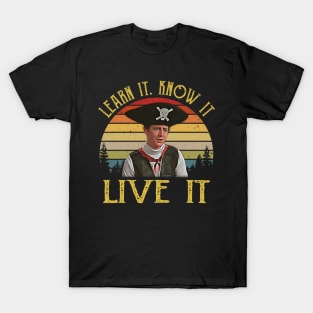 Mens Learn It Know It Live It Vintage T-Shirt